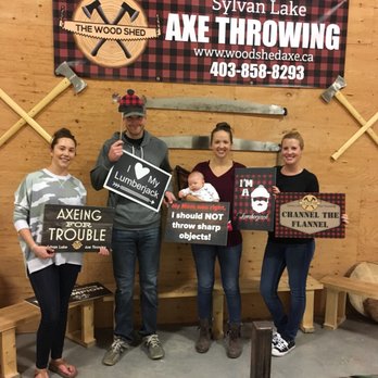 Wood Shed Axe Throwing - Axe Throwing Near Me - Sylvan Lake, Alberta