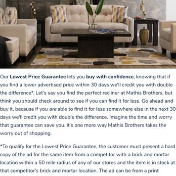 Mathis Home - Their price match as shown on their website - Furniture Stores Near Me - Ontario, California Mathis Home - Their price match as shown on their website - Furniture Stores Near Me - Ontario, California