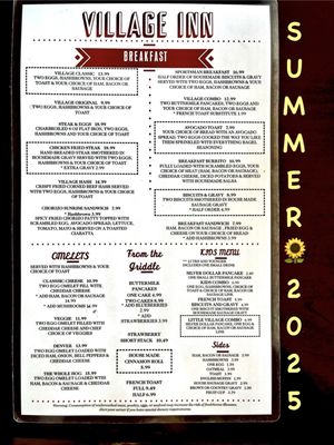 Menu photo 2 The Village Inn Restaurant Challis, ID Menu photo 2 The Village Inn Restaurant Challis, ID