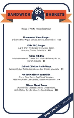 Menu photo 2 89 Bar and Grill Homewood, CA Menu photo 2 89 Bar and Grill Homewood, CA