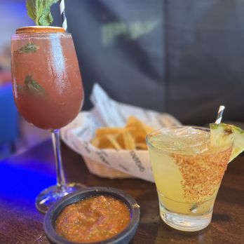 Kalaveras - Blood orange mojito and pina con Chile margarita - Mexican Near Me - Corona, California Kalaveras - Blood orange mojito and pina con Chile margarita - Mexican Near Me - Corona, California