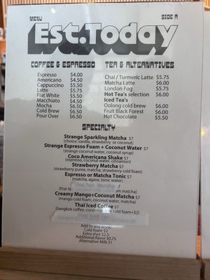 Menu photo 4 Established Today Los Angeles, CA