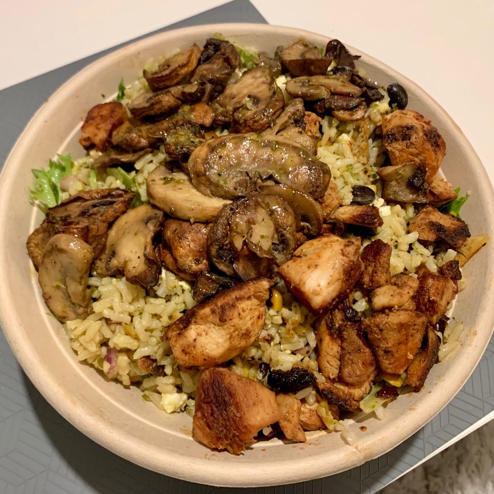 Roots Natural Kitchen - El Jefe with mushrooms - New American Near Me - Richmond, Virginia Roots Natural Kitchen - El Jefe with mushrooms - New American Near Me - Richmond, Virginia