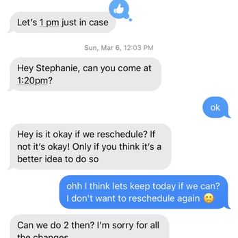 Color Me Cin - tried to reschedule a third time, instead pushed back same day twice - Hair Stylists Near Me Color Me Cin - tried to reschedule a third time, instead pushed back same day twice - Hair Stylists Near Me