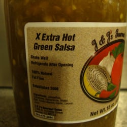 J & J Gourmet Salsa - The Details of X Extra Hot Green Salsa from J & J's Gourmet Salsa July 13th 2013