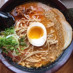 Fukuryu Ramen - Red Dragon Ramen - three chili hot! -- I mean it very much hot.