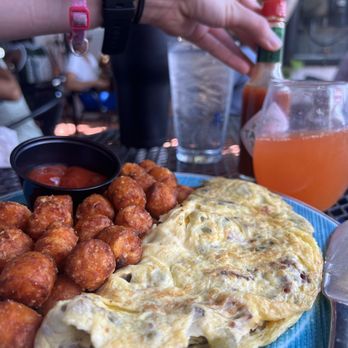 The Bridge Cafe - Drunken Cheeseburger Omelet - Breakfast & Brunch Near Me - Delray Beach, Florida
