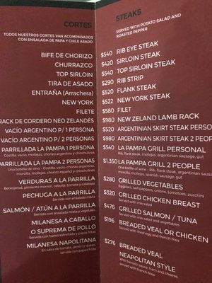 Menu photo 2 La Pampa Cabo San Lucas, BCS