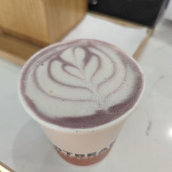 Artbean Coffee - Ube oat milk latte sweetened with condensed milk - Art Galleries Near Me - New York, New York Artbean Coffee - Ube oat milk latte sweetened with condensed milk - Art Galleries Near Me - New York, New York