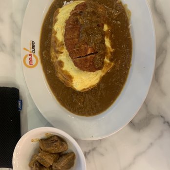 MAJI Curry - Regular pork cutlet and omelette. Extra side of beef. - Japanese Curry Near Me - Irvine, California MAJI Curry - Regular pork cutlet and omelette. Extra side of beef. - Japanese Curry Near Me - Irvine, California