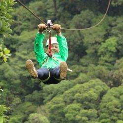 Bold Earth Adventures - Bold Earth student ziplining in Monteverde, Costa Rica