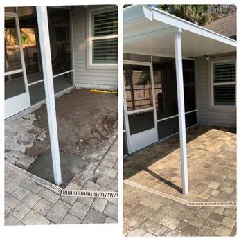 CDM Hardscapes - the before and after of a patio remodel - Landscaping Near Me