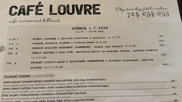 Menu photo 2 Café Louvre Prague, PR