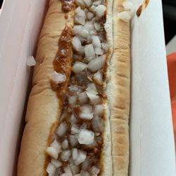 A&W Restaurant - A nice Footlong coney dog minus the mustard.
