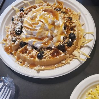 Capitol Waffle Shop - Martha waffles with donut crumbles. Delicious! - Waffles Near Me - Richmond, Virginia Capitol Waffle Shop - Martha waffles with donut crumbles. Delicious! - Waffles Near Me - Richmond, Virginia