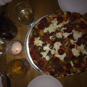 Emily - The Colony (their #1 pizza) with sausage cause we are fat. - American Near Me - Brooklyn, New York