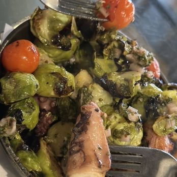 Hyde Park - Charred Octopus with Brussels Sprouts - Cocktail Bars Near Me - Webster, Texas