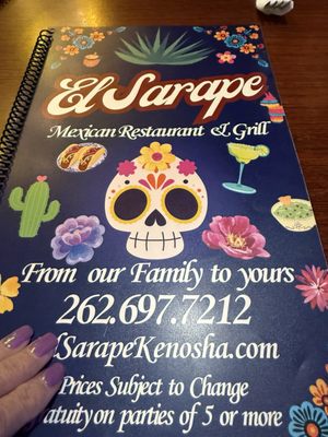 Menu photo 1 El Sarape Kenosha, WI