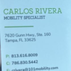101 Mobility of Tampa - Buisness card