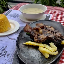 Sizzling Plate - Pork chop, Java Rice & Mushroom Soup