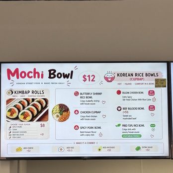 Mochi Bowl - Menu - Korean Near Me - San Antonio, Texas