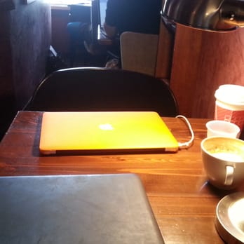 Bricks & Scones - Table just enough for two mac books - Coffee & Tea Near Me - Los Angeles, California Bricks & Scones - Table just enough for two mac books - Coffee & Tea Near Me - Los Angeles, California