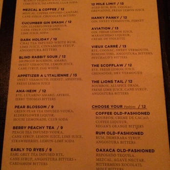 The Blind Rabbit - Drink Menu - Cocktail Bars Near Me - Anaheim, California The Blind Rabbit - Drink Menu - Cocktail Bars Near Me - Anaheim, California