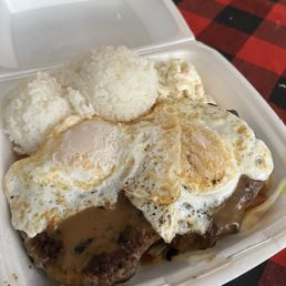 Loco moco over medium pretty good Loco moco over medium pretty good