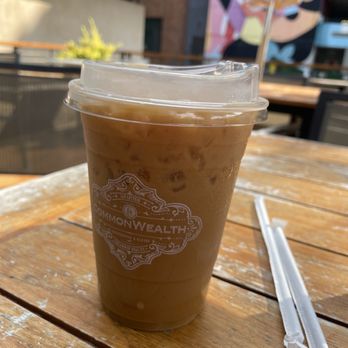CommonWealth Coffeehouse & Bakery - Iced white mocha latte with almond milk - Coffee & Tea Near Me - San Antonio, Texas CommonWealth Coffeehouse & Bakery - Iced white mocha latte with almond milk - Coffee & Tea Near Me - San Antonio, Texas