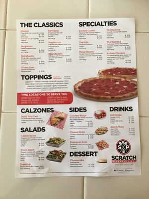 Menu photo 3 Scratch Pizza Riverside, CA