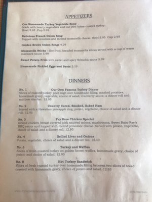 Menu photo 7 Fry Brothers Turkey Ranch Trout Run, PA