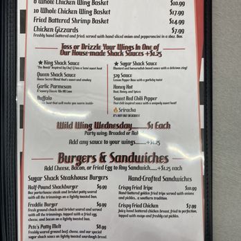 The Sugar Shack Cafe - Menu - Southern Near Me - Granite City, Illinois