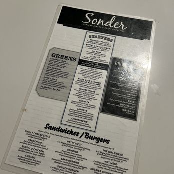 Sonder - Menu - Salad Near Me - Bakersfield, California