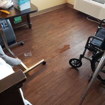 Accel at Willowbend - Water that was never cleaned up. Just dried. Could have been a fall hazard - Skilled Nursing Near Me - Plano, Texas