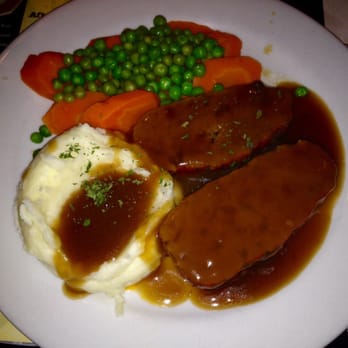 The Olde Ship - Yummy! Spicy meatloaf with taters and Garvey, peas and carrots! - British Near Me - Fullerton, California