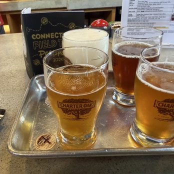 Charter Oak Brewing Company - Flight of IPAs. - Breweries Near Me - Danbury, Connecticut Charter Oak Brewing Company - Flight of IPAs. - Breweries Near Me - Danbury, Connecticut