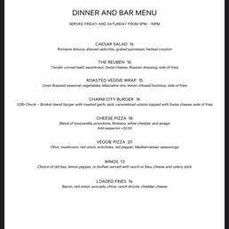 Simple but delicious menu.