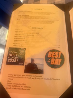 Menu photo 2 Turkish Flame Mediterranean Restaurant Indian Rocks Beach, FL