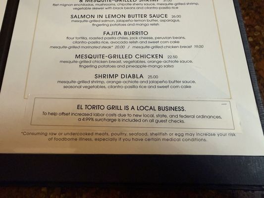 Menu photo 1 El Torito Grill Brea, CA