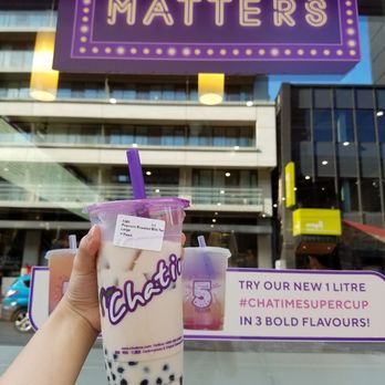 Chatime - Dundas - A large Popcorn Roasted Milk Tea with regular sugar levels and regular ice levels - Coffee & Tea Near Me - Toronto, Ontario