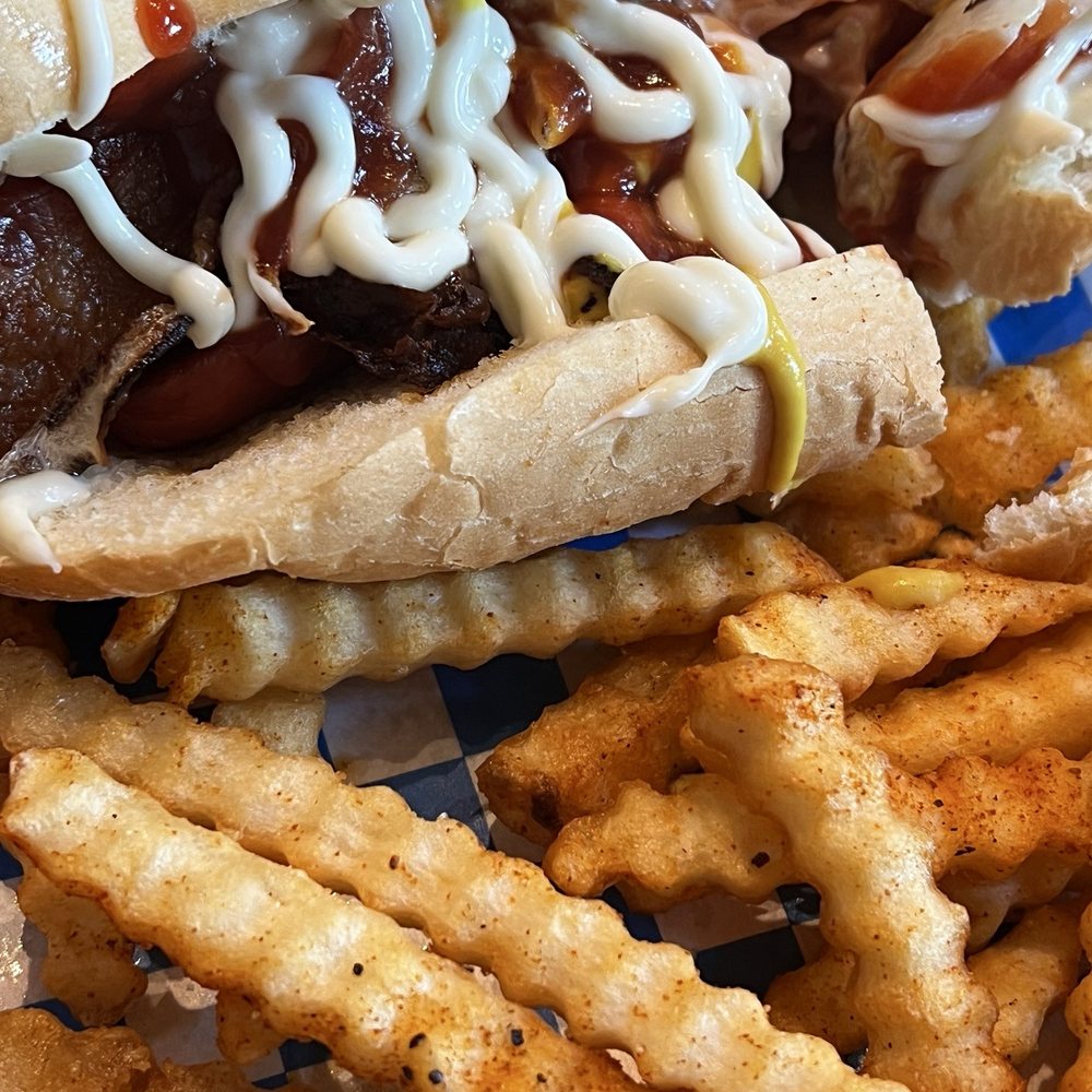 Xingones Cantina - Mexi Style hot dog and fries without the onions & jalapeños - Tacos Near Me - Oakland, California Xingones Cantina - Mexi Style hot dog and fries without the onions & jalapeños - Tacos Near Me - Oakland, California