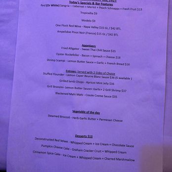 Fish Thyme - This is the special menu. - Cafes Near Me - Acworth, Georgia