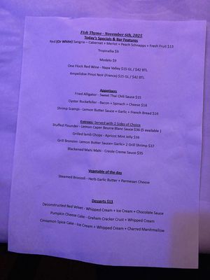 Menu photo 6 Fish Thyme Acworth, GA