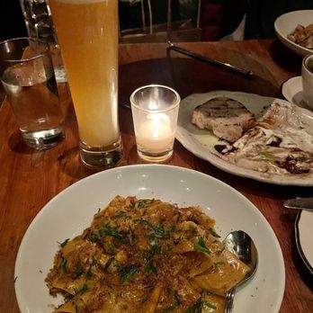 Barbuzzo - Whipped Ricotta Margarita Pizza. I think the pasta had lobster in it - Mediterranean Near Me - Philadelphia, Pennsylvania