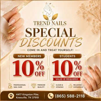Trend Nails - Great news from ! - Nail Salons Near Me - Knoxville, Tennessee Trend Nails - Great news from ! - Nail Salons Near Me - Knoxville, Tennessee