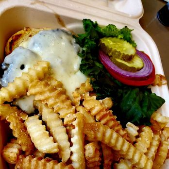 Lobbibar - Hubby's cheeseburger & fries.-  -  -  7/23/2026 - Lounges Near Me - Arlington, Virginia