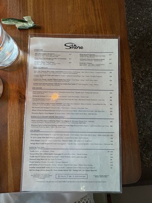 Menu photo 1 Shore Longboat Key, FL Menu photo 1 Shore Longboat Key, FL
