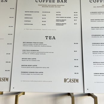 Holsem Coffee - Menu - Coffee & Tea Near Me - San Diego, California