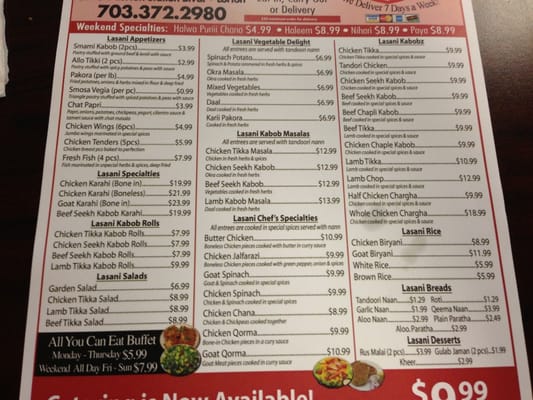 Menu photo 8 Lasani Kabob Lorton, VA