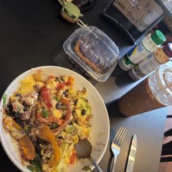 Bodhi Cafe & Bistro - Tico bowl, oat bar, tirimisu latte